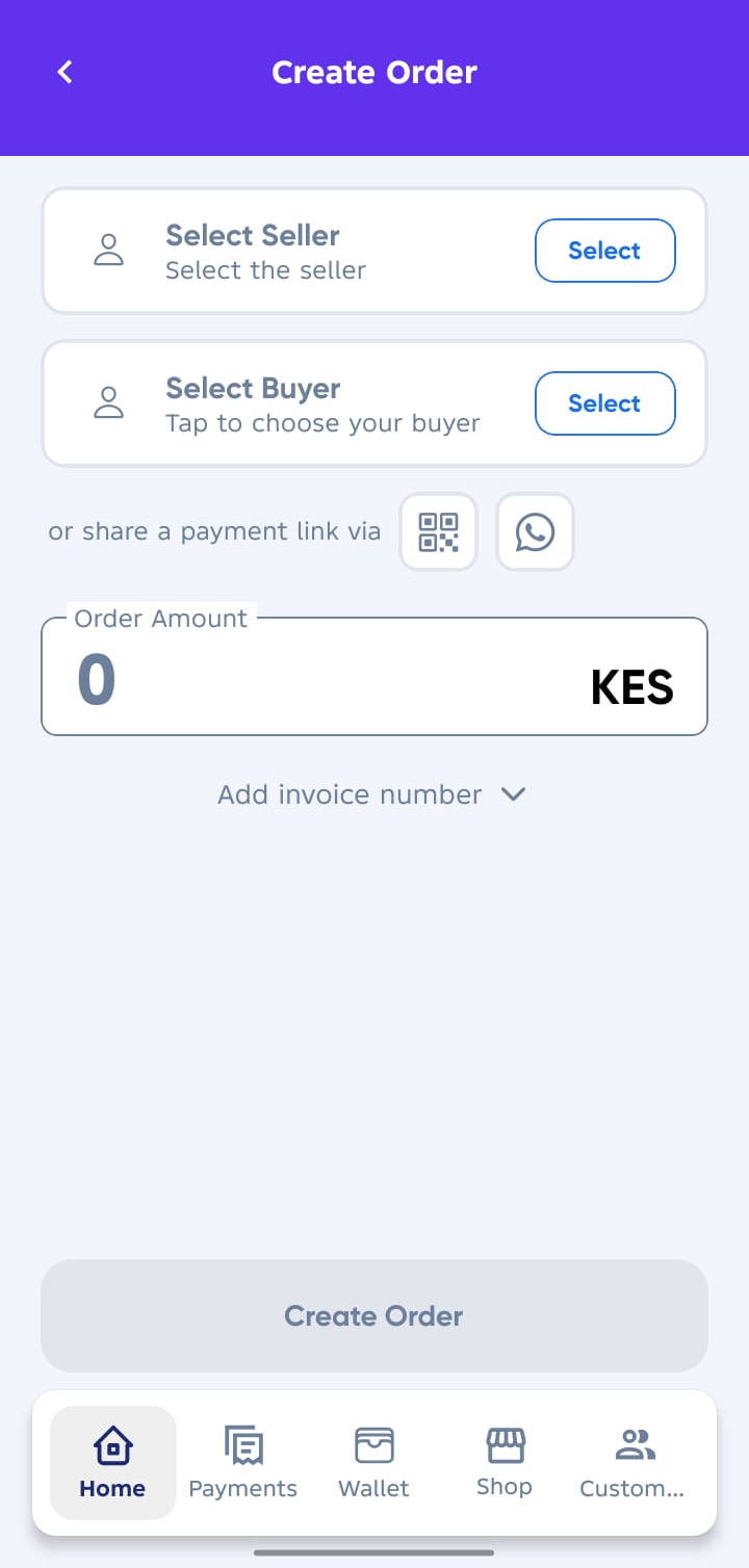 Create Order Form