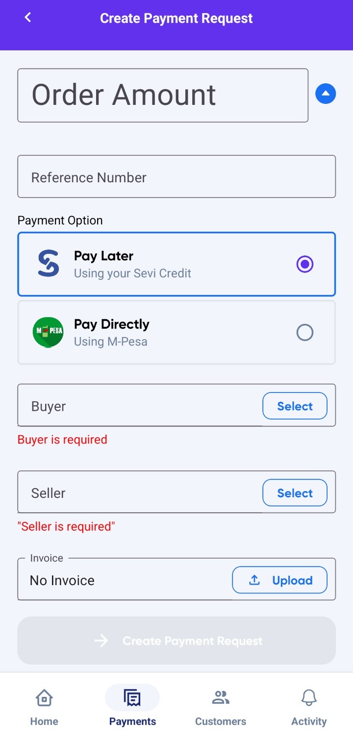 Create Order Form