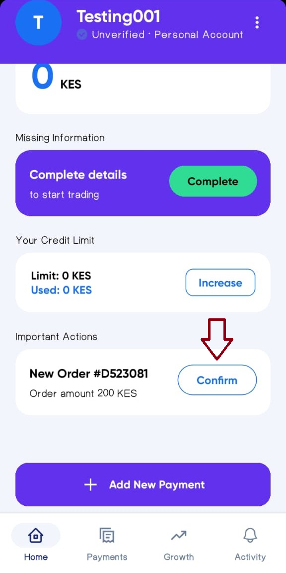 Buyer Home Order Confirmation