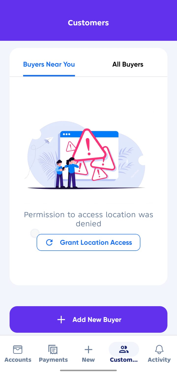 Agent Customers Buyer Near You Location access
