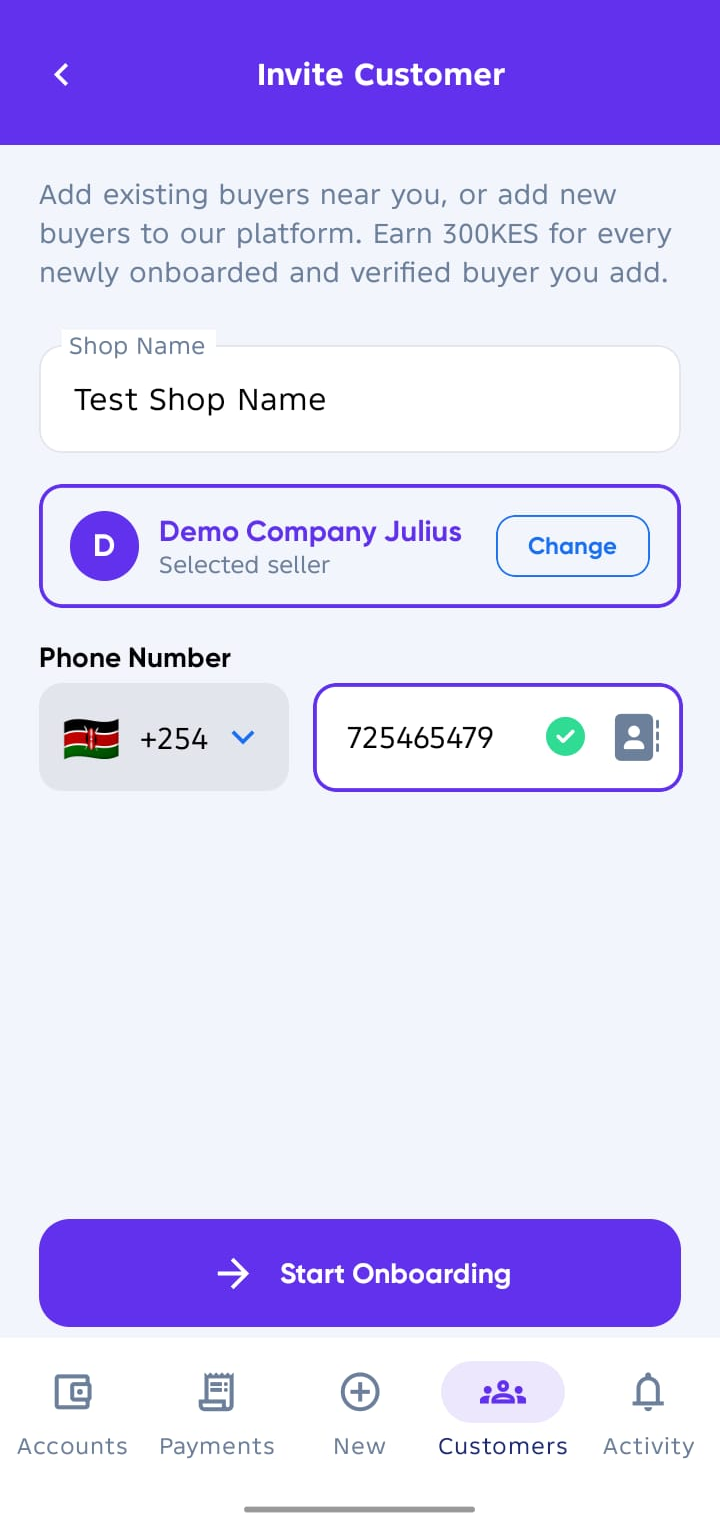 Add Buyer Form Filled