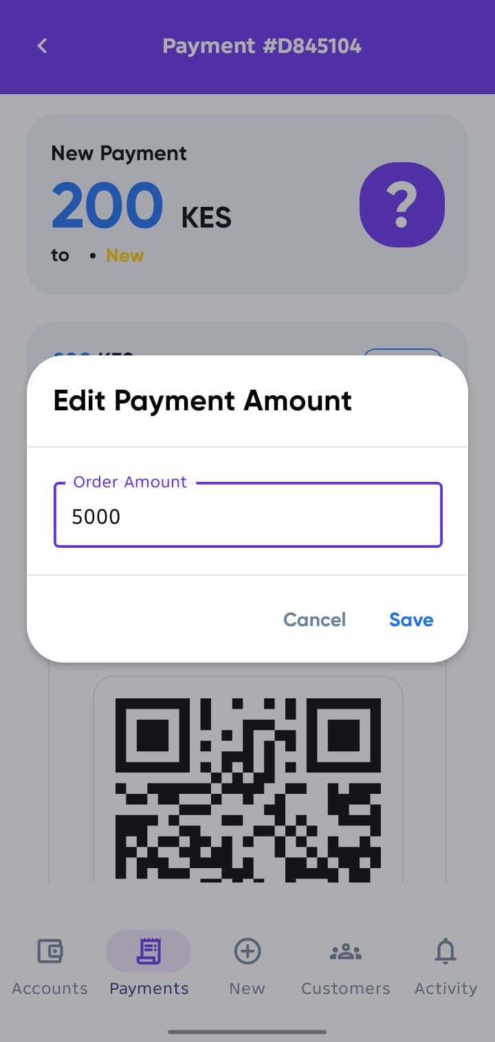 Payment Edit Action 1