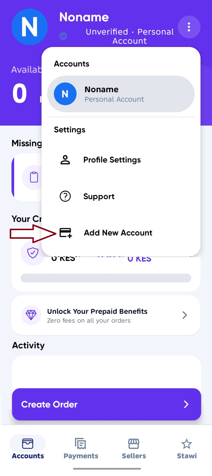 menu option