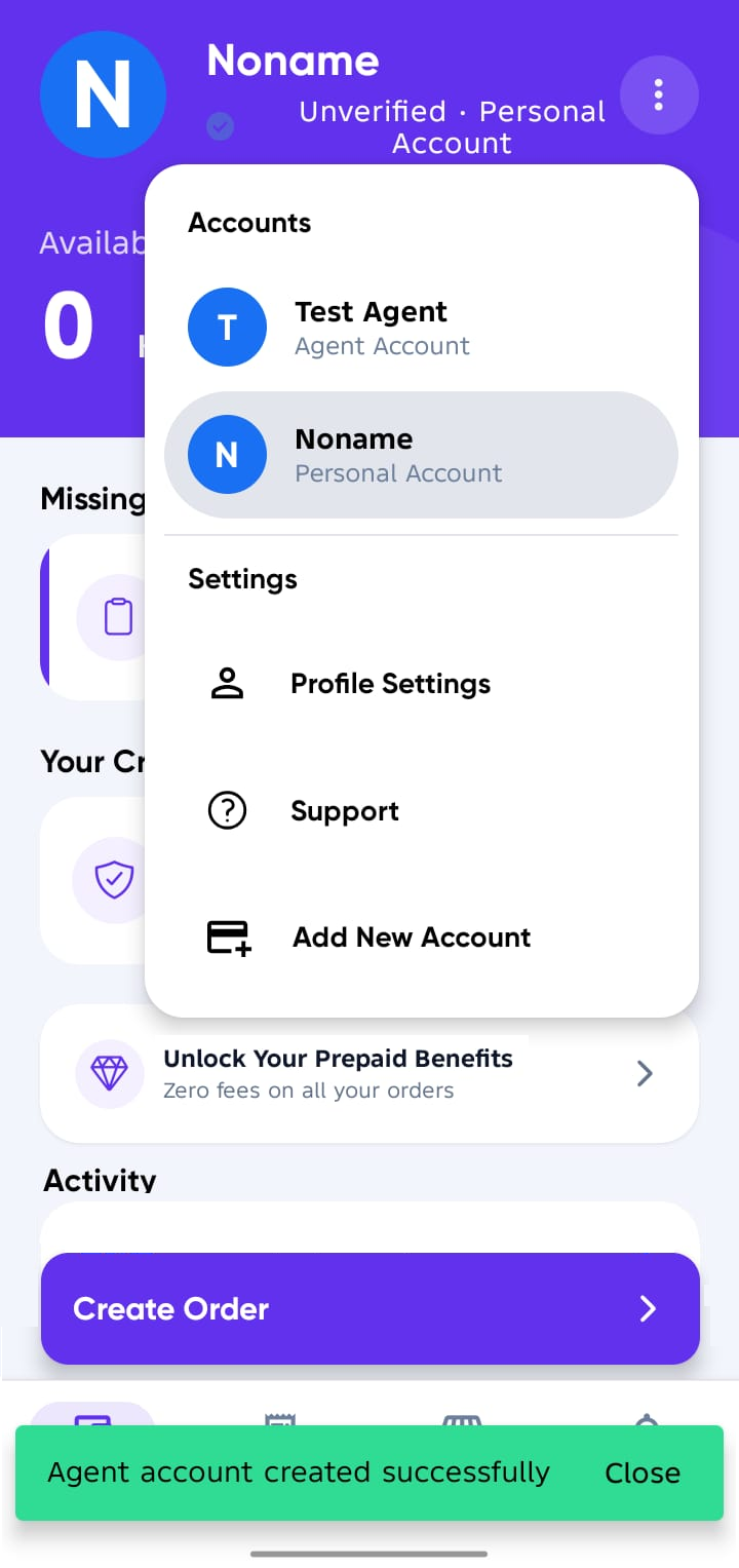 success agent account