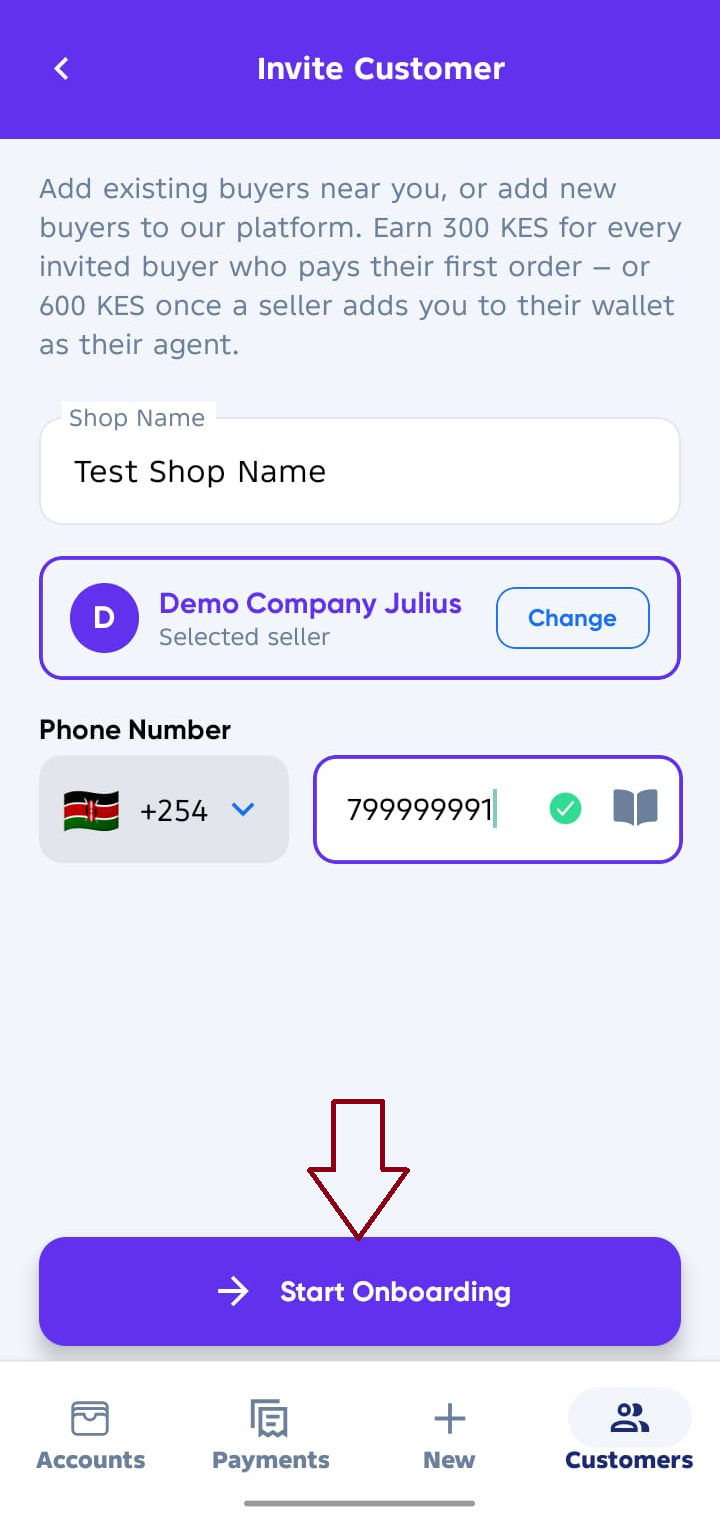 Add Buyer Form Filled