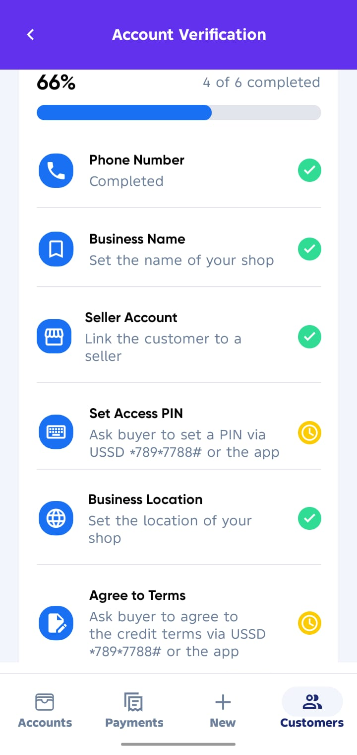 Buyer invite verification screen 1