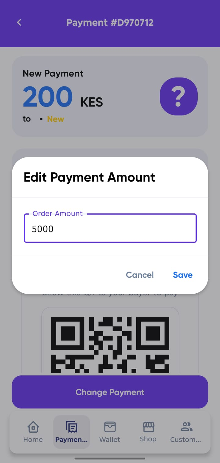 Payment Edit Action 1