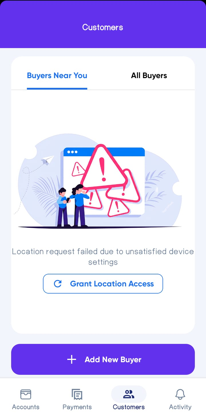 Agent Customers Buyer Near You Location access