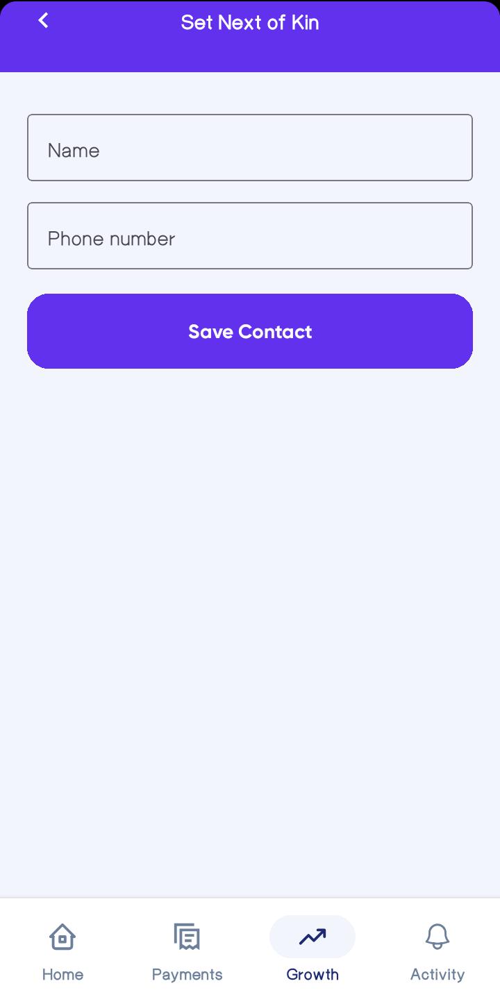 Buyer Next of Kin Screen