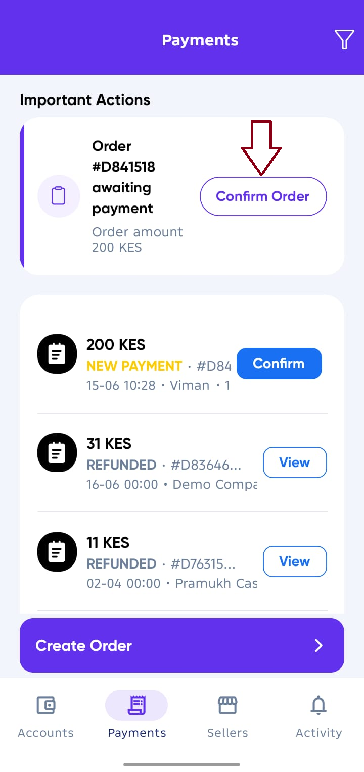 Payment Request Notification on payments