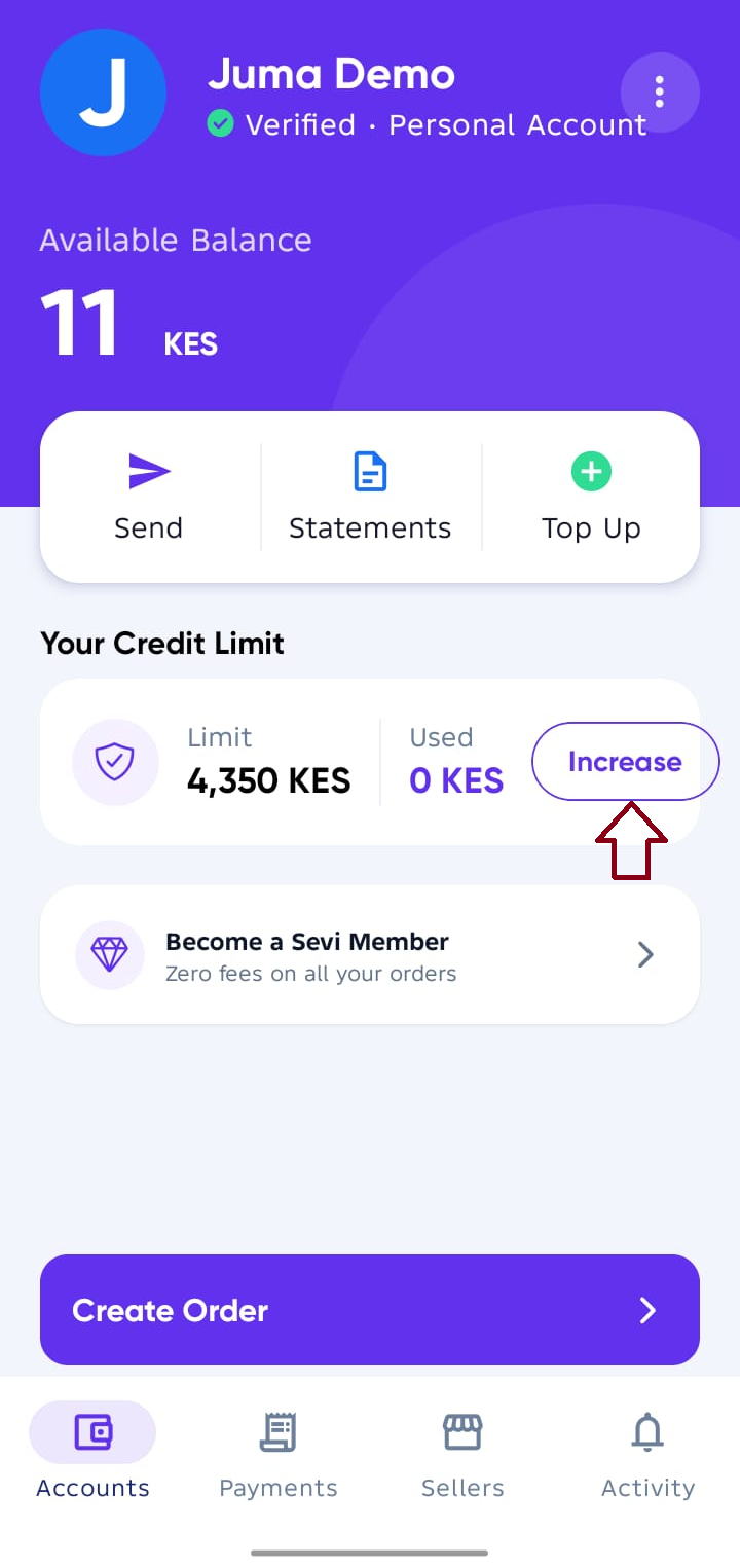 accounts screen to growth screen