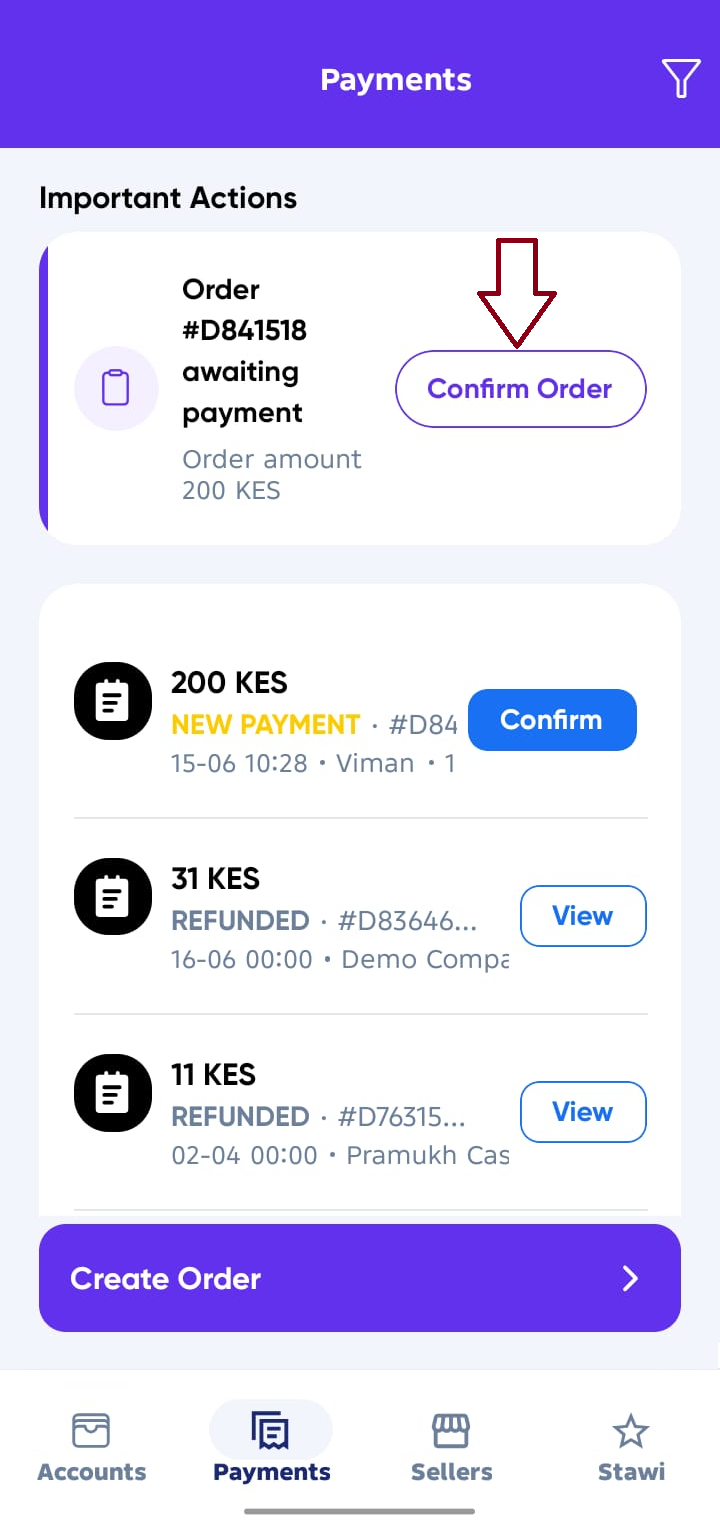 Payment Request Notification on payments