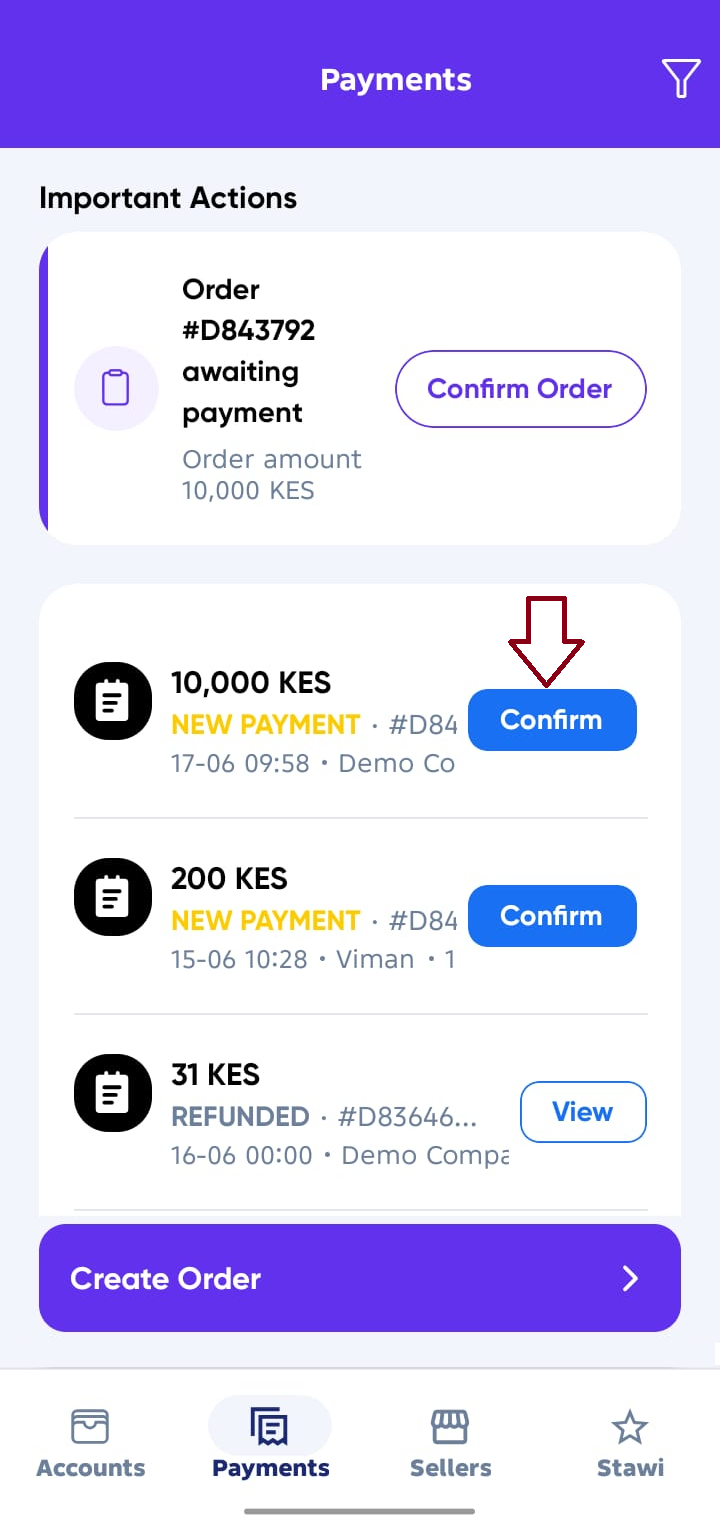 Payment Request Notification on payments