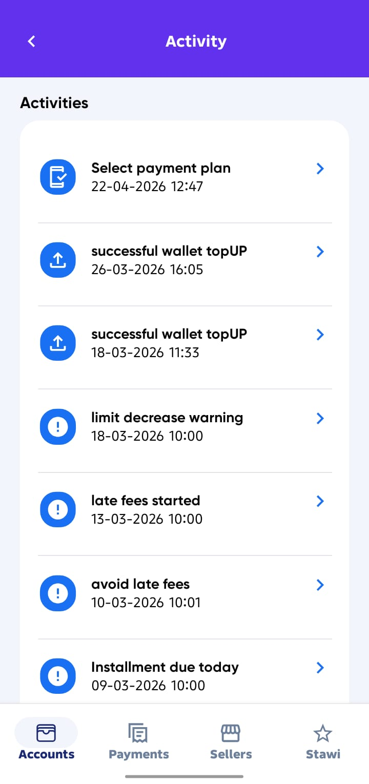 activity screen