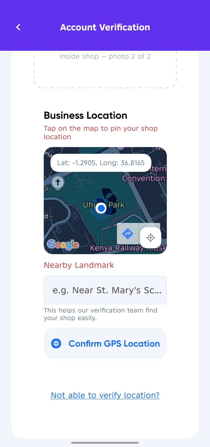 Business Location Map Screen 2