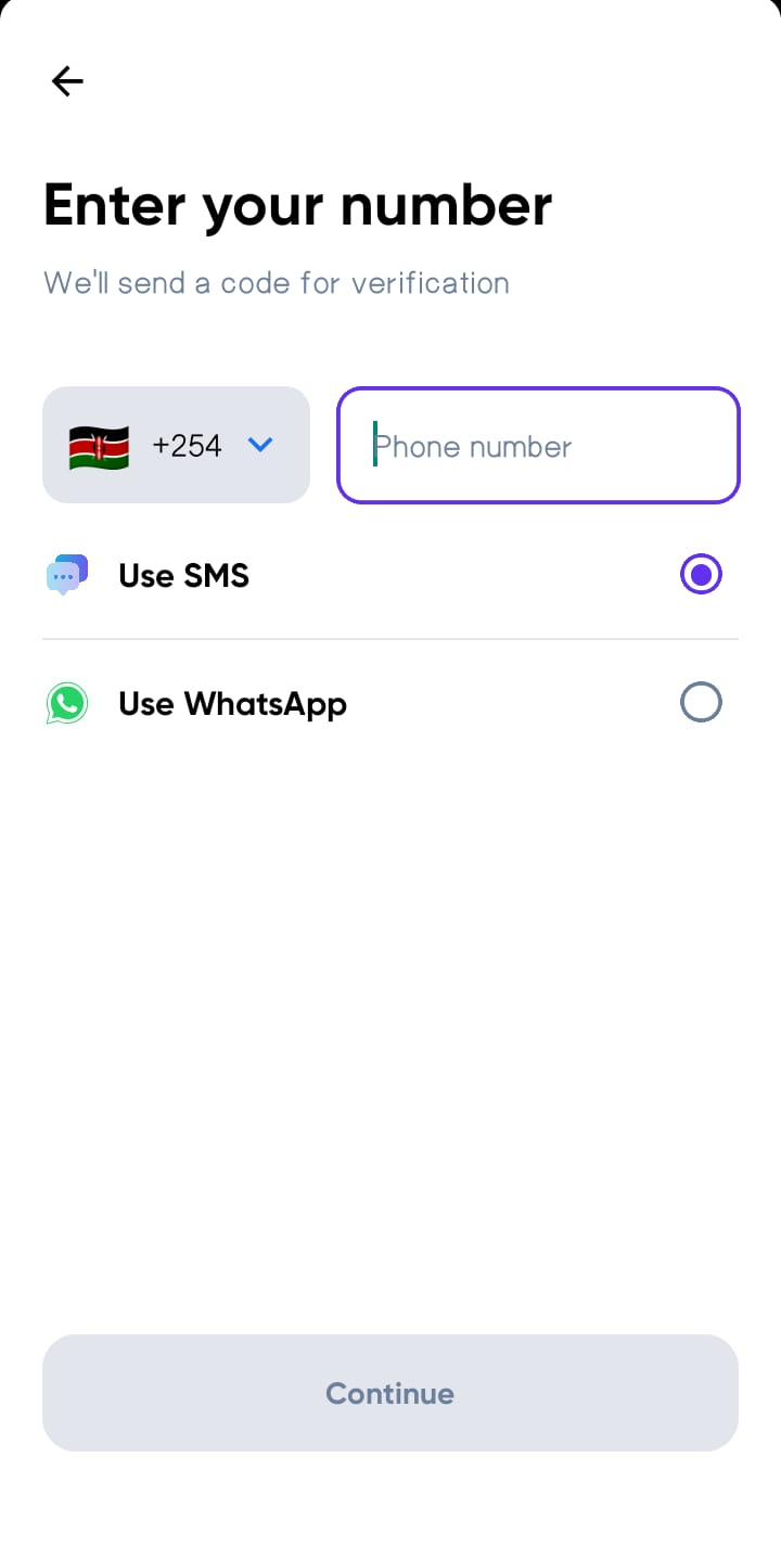 Phone number verification onboarding