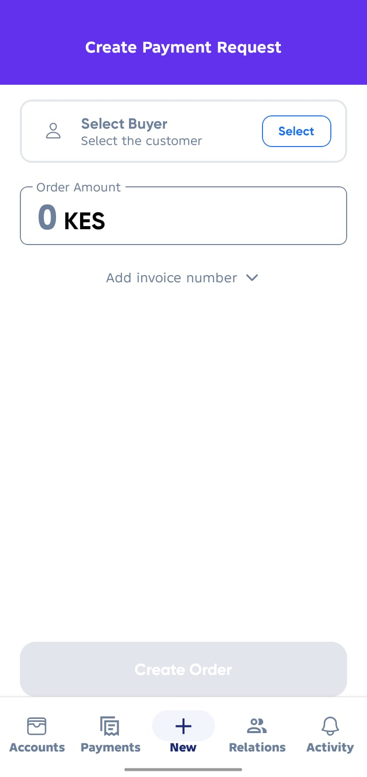Create Payment Request on Payments