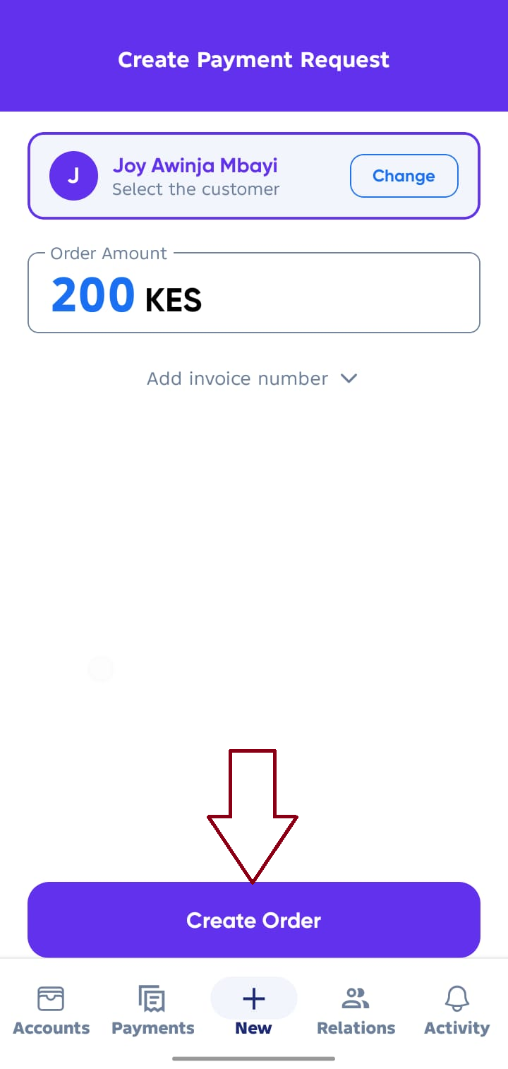 Order Details request payment 1