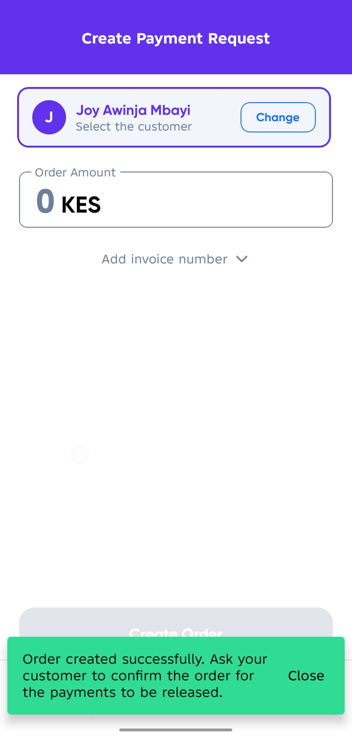 Order Details request payment 2