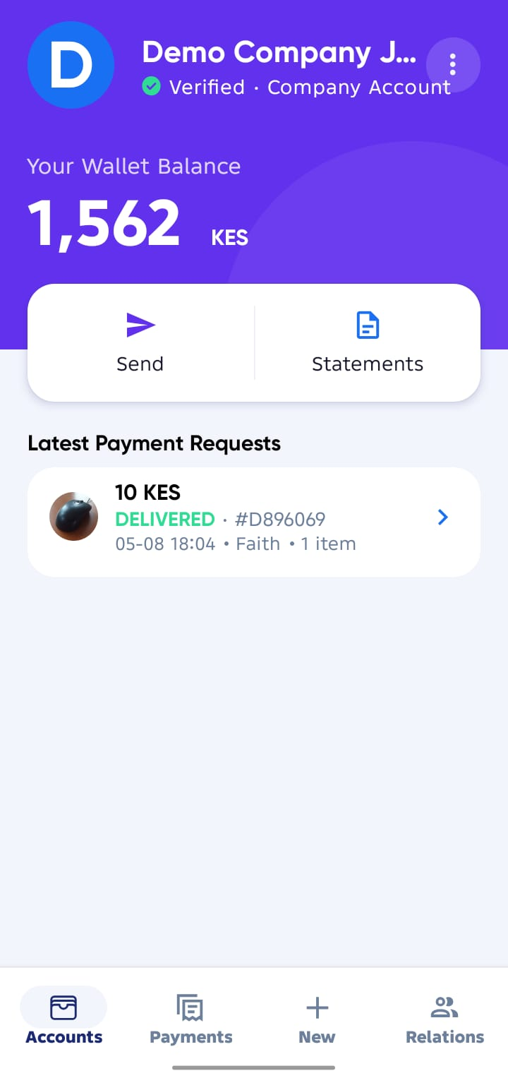 Create Payment Request on Seller Accounts