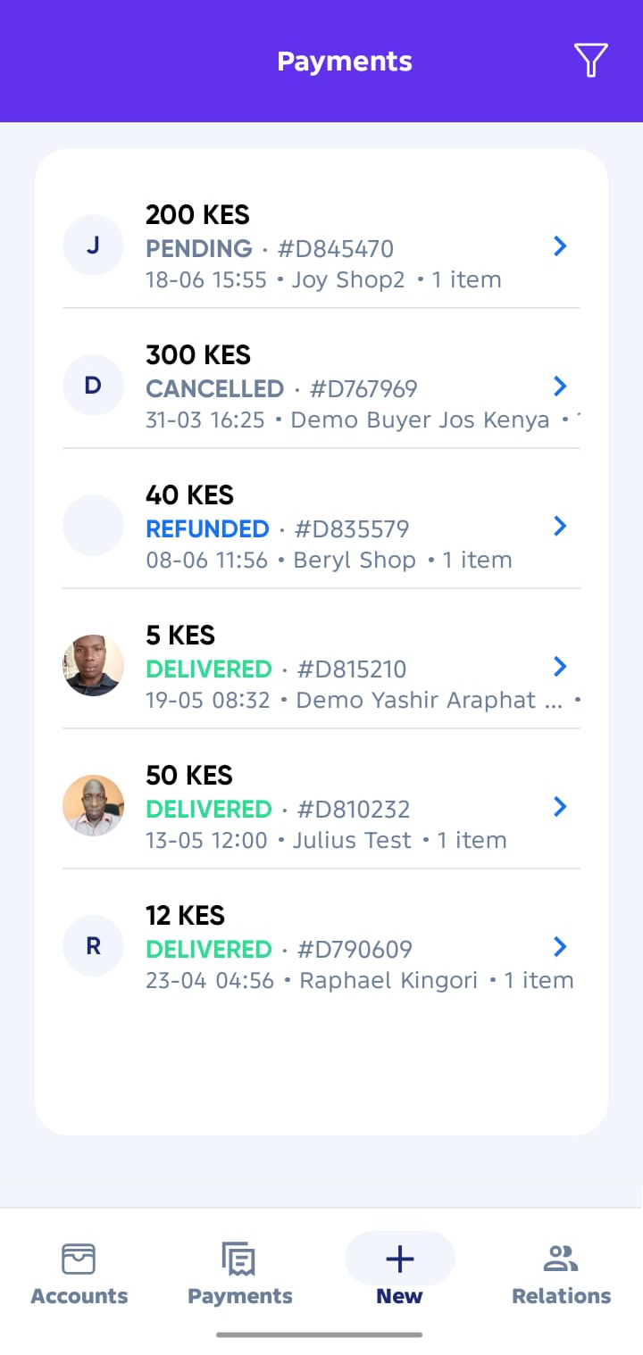 Order Details request payment 2
