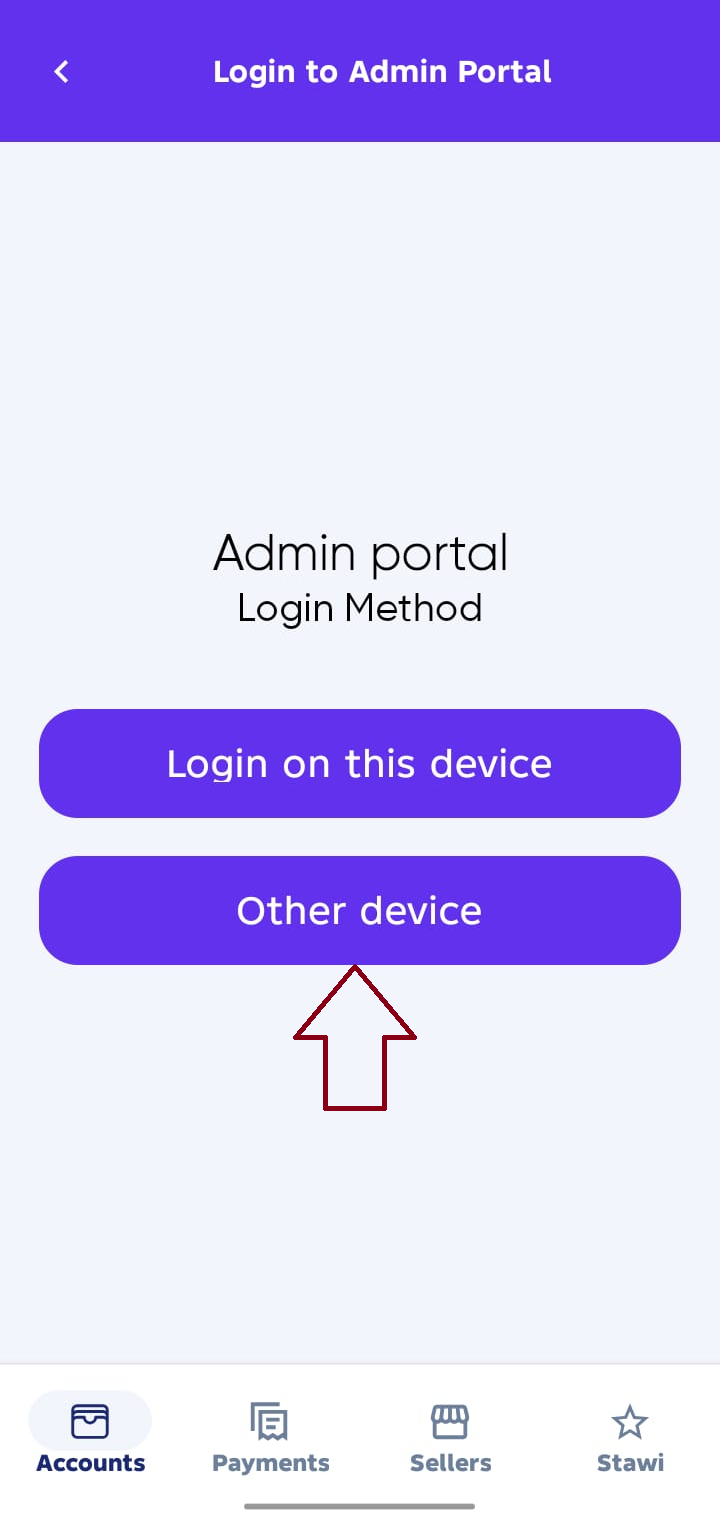 Select login method