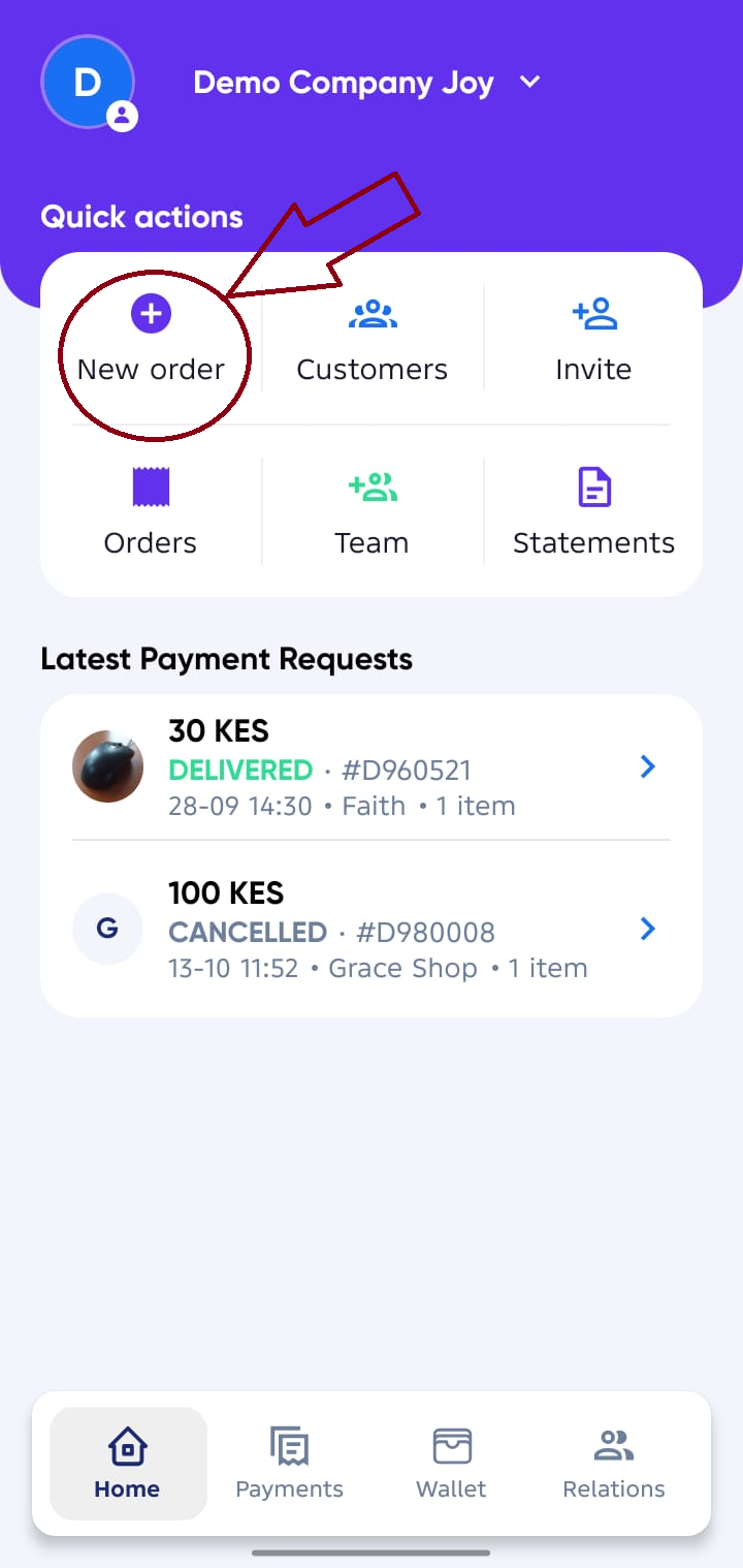 Create Payment Request on Payments
