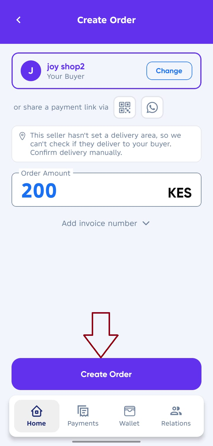 Order Details request payment 1