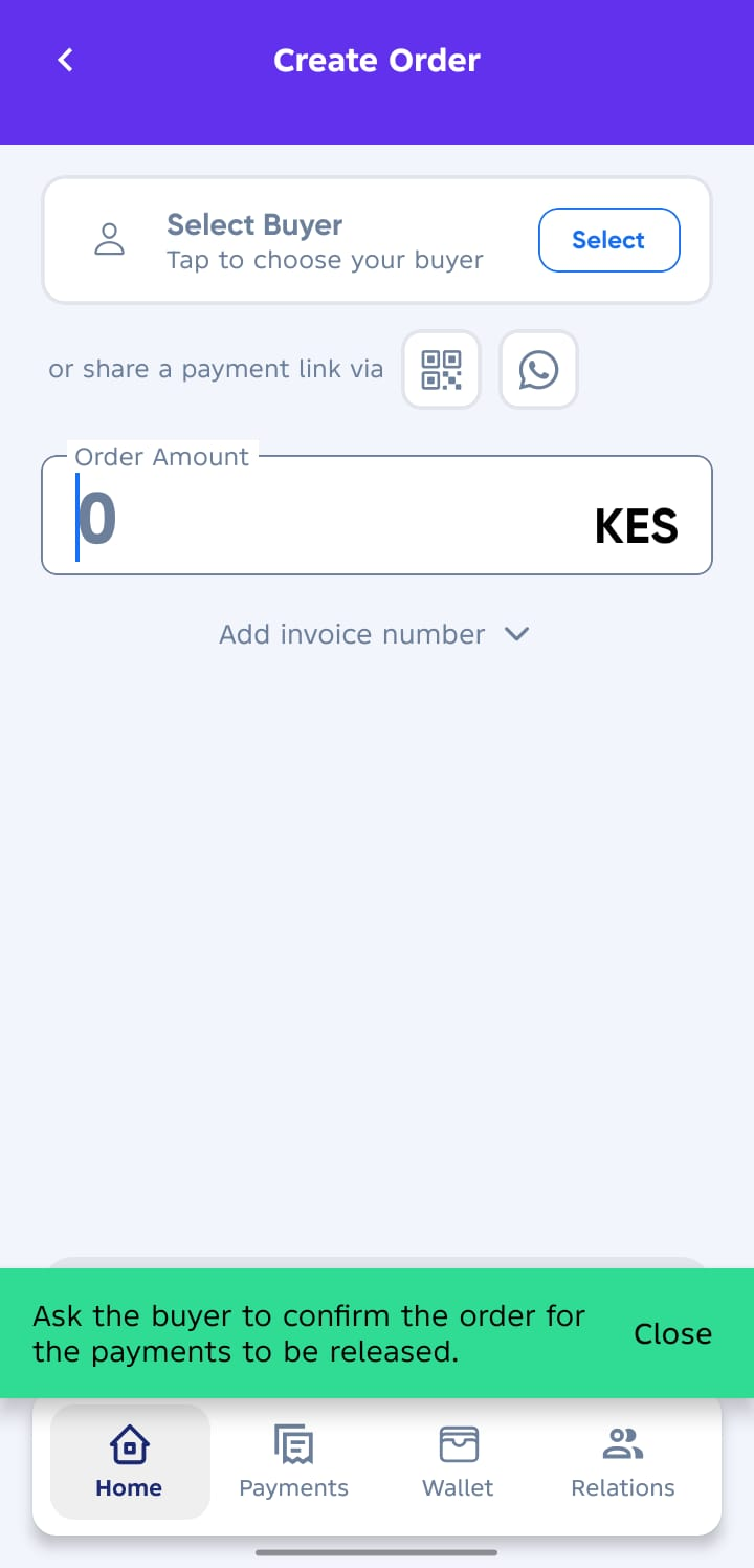Order Details request payment 2