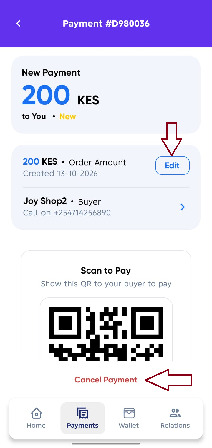 Payments Details Seller Screen 1