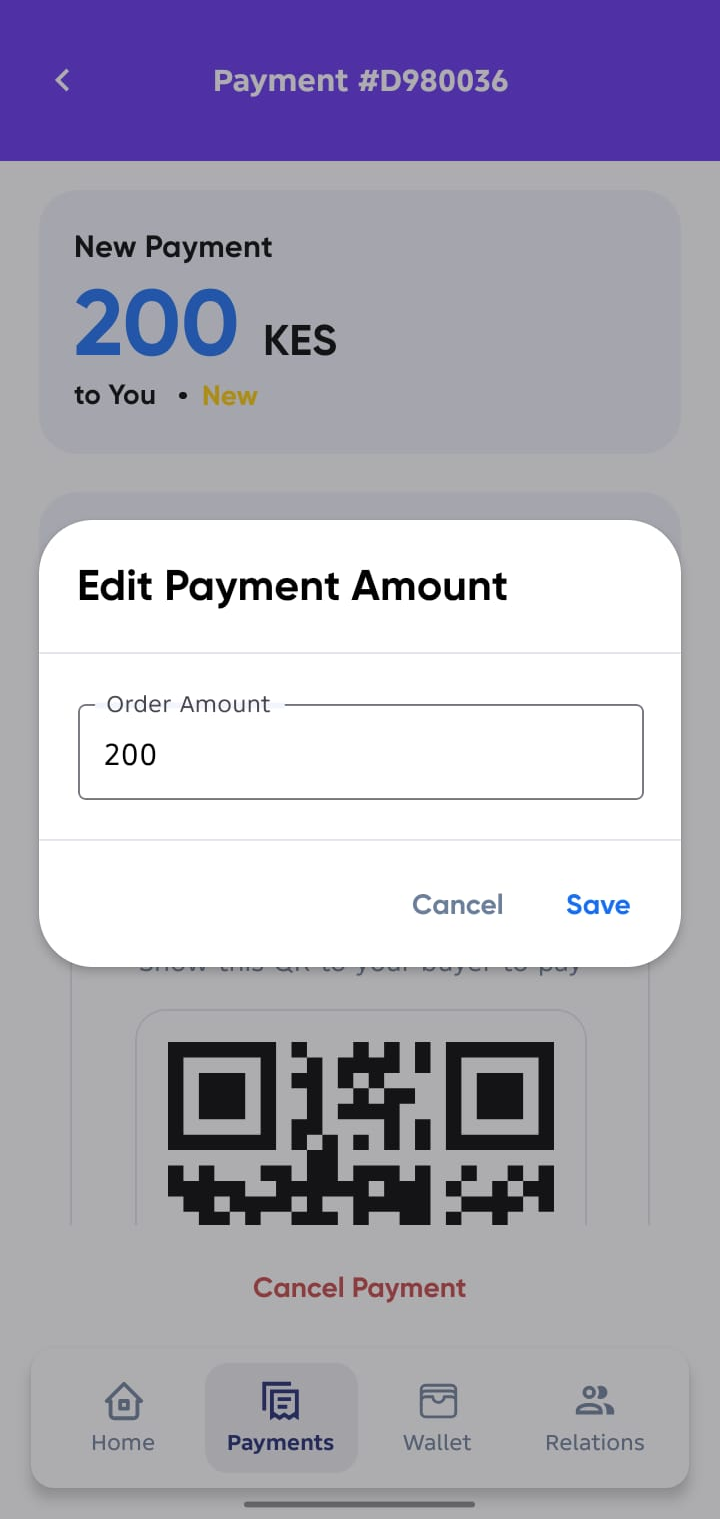 Edit Payment Request