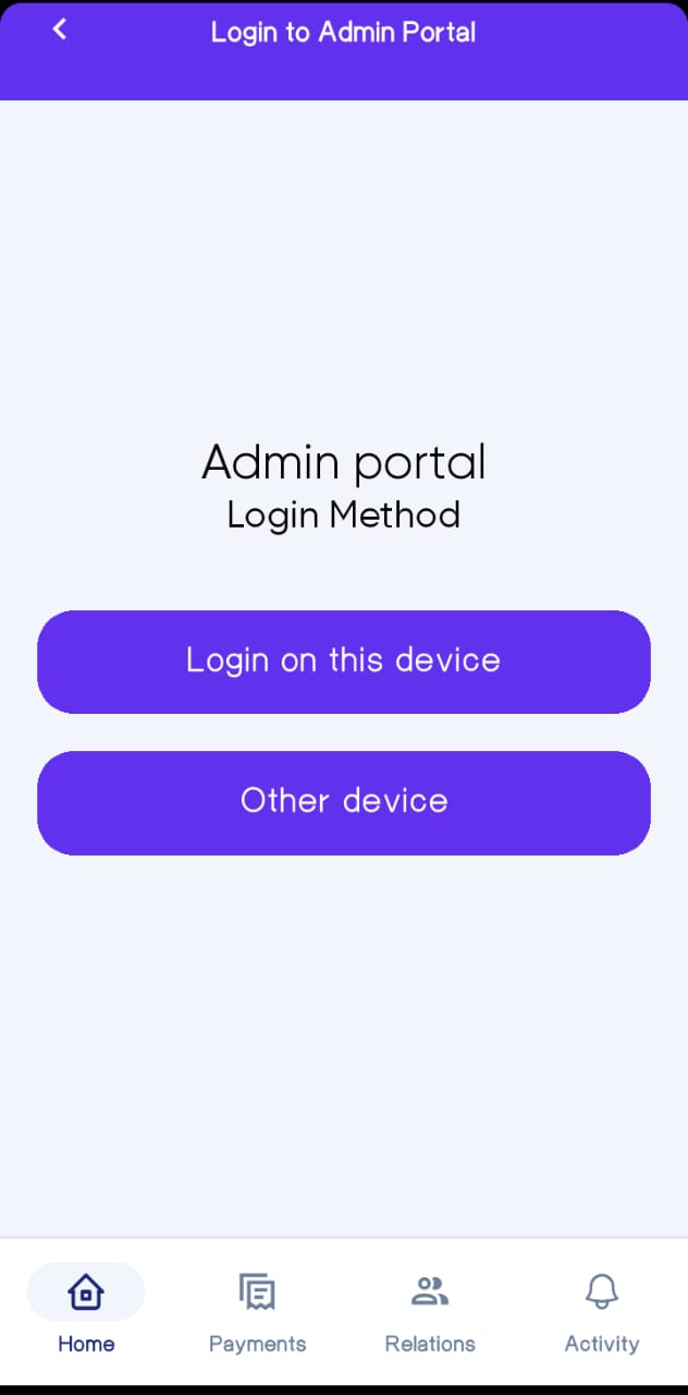 Select login method